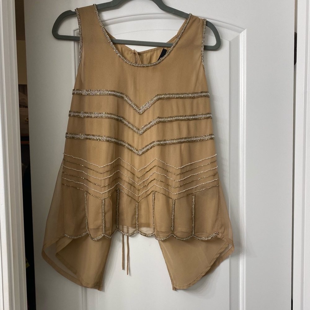 Buckle black bedazzled open back tank